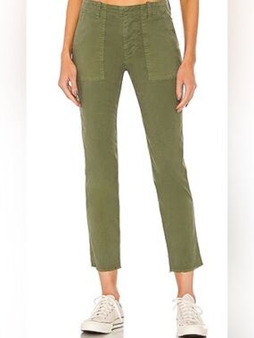 NLST Army Olive Cotton Utility Trouser 27 | Military Inspired | Designer Utility